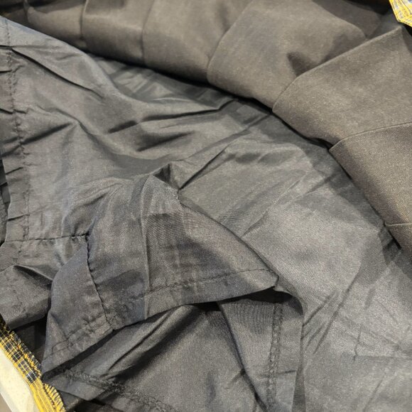 HFG Fashion Flannel Skort Yellow & Black 100% Lined, pleated, zipper waist, SM - Picture 2 of 6